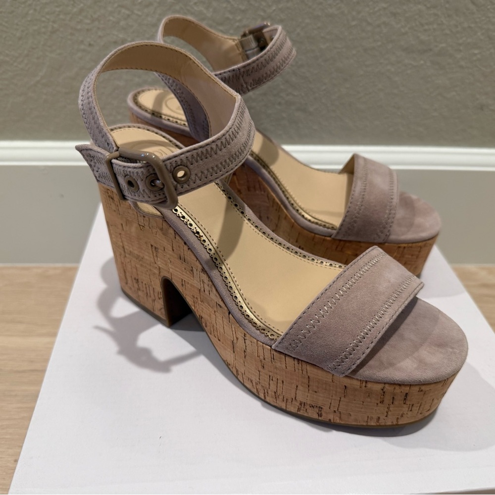 NWT Tan Platform Sandals